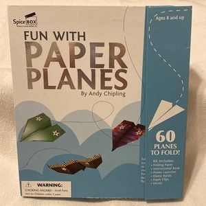 Fun with paper planes kit origami airplanes 40 sheets by Spice box